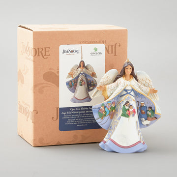 Jim Shore Heartwood Creek Angel Nativity Scene Coat Ornament