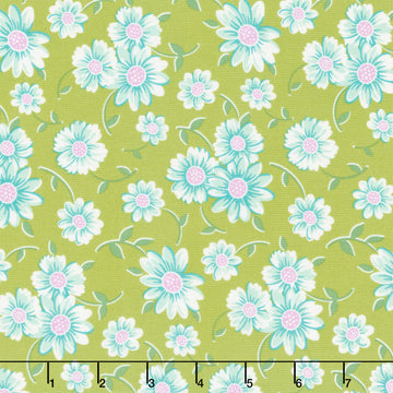 Full Bloom - Daisy Chartreuse Yardage