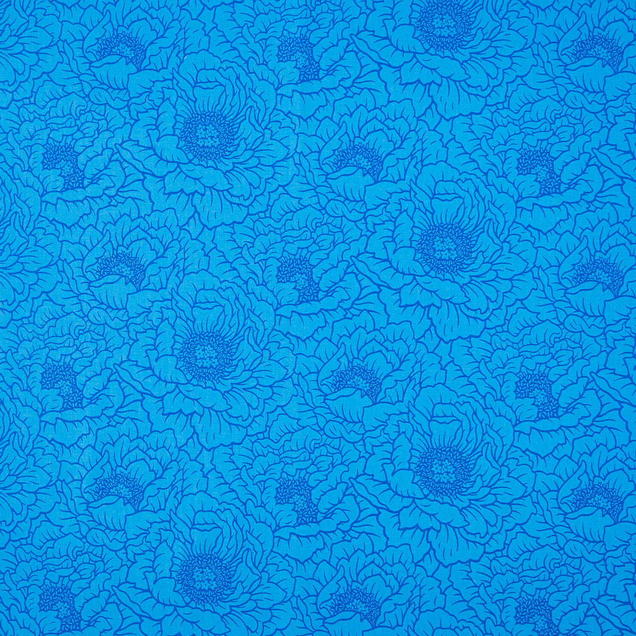 Full Bloom - Peony Blue Yardage