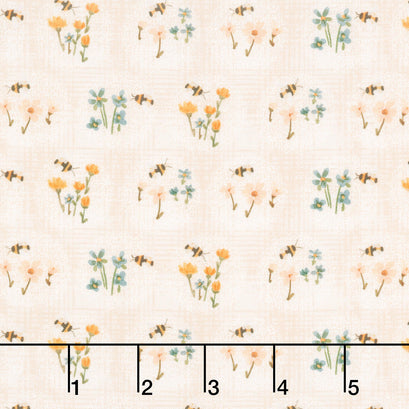 Humblebee - Field Bees Pink Yardage