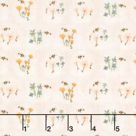Humblebee - Field Bees Pink Yardage