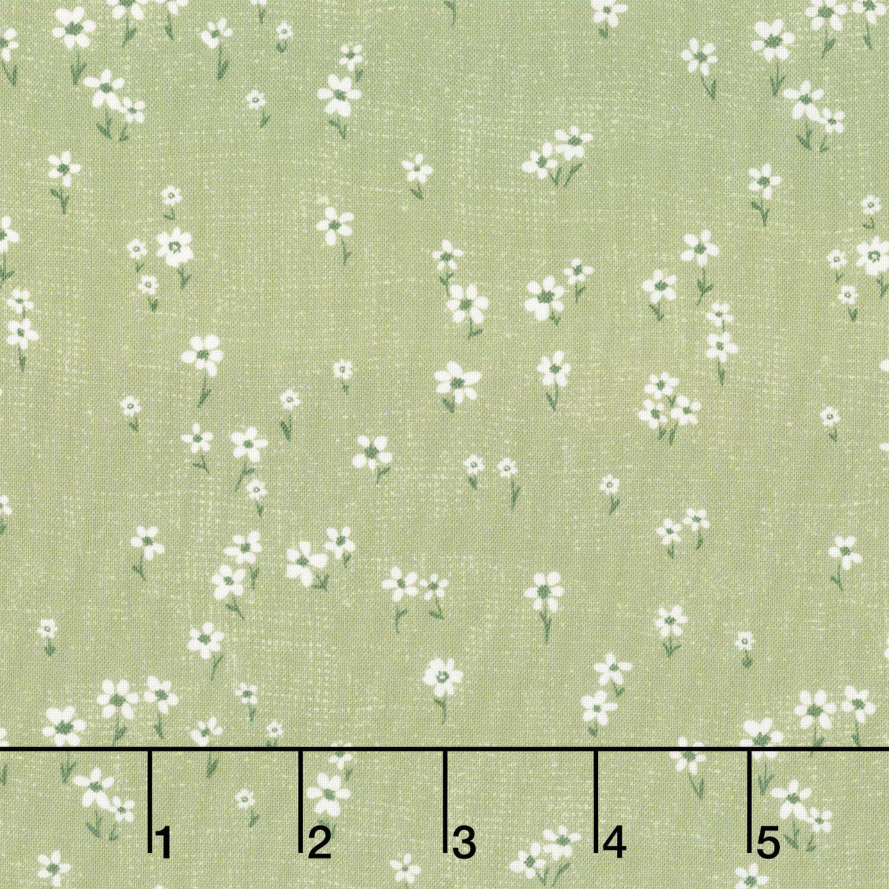 Humblebee - Daisies Green Yardage