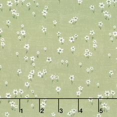 Humblebee - Daisies Green Yardage