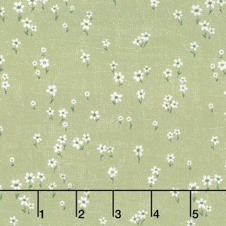 Humblebee - Daisies Green Yardage