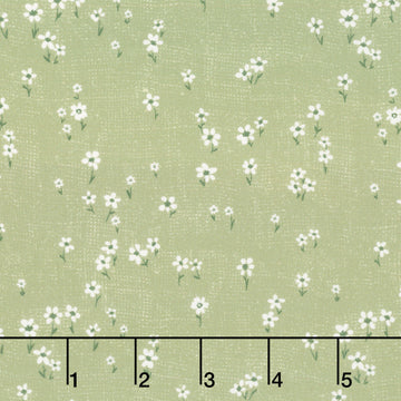 Humblebee - Daisies Green Yardage