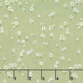 Humblebee - Daisies Green Yardage