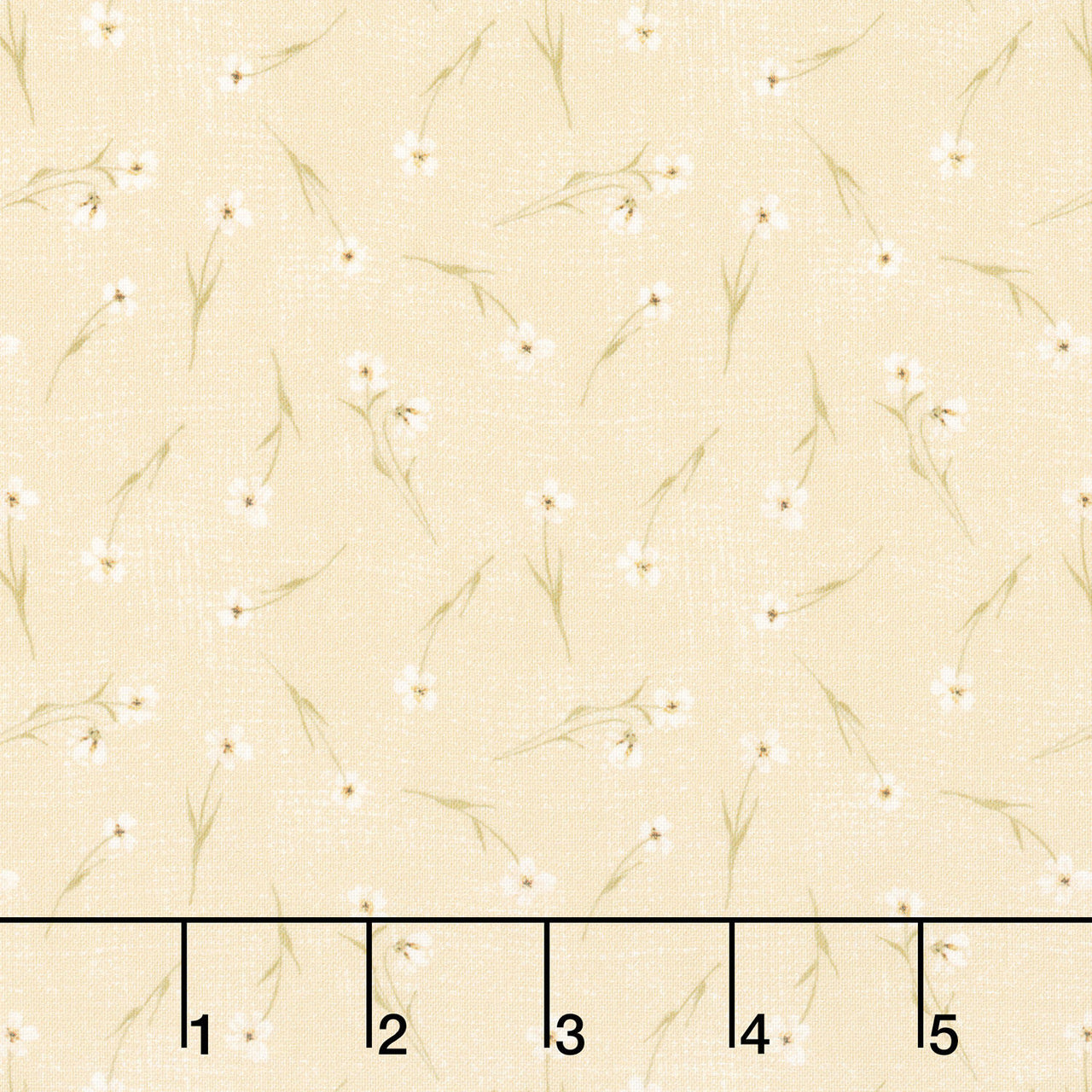 Humblebee - Tossed Floral Yellow Yardage