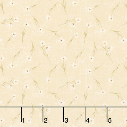 Humblebee - Tossed Floral Yellow Yardage