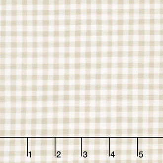 Humblebee - Gingham Taupe Yardage
