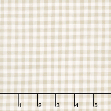 Humblebee - Gingham Taupe Yardage
