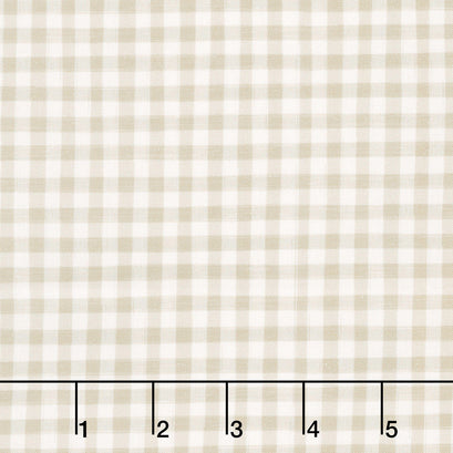 Humblebee - Gingham Taupe Yardage