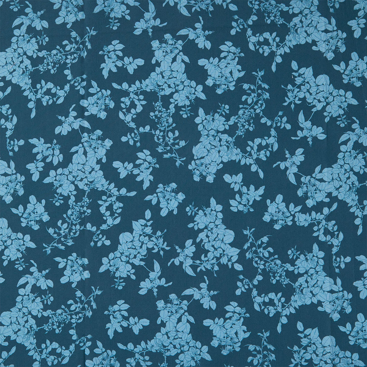 Rosa - Leaves Teal Yardage
