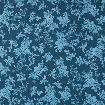 Rosa - Leaves Teal Yardage