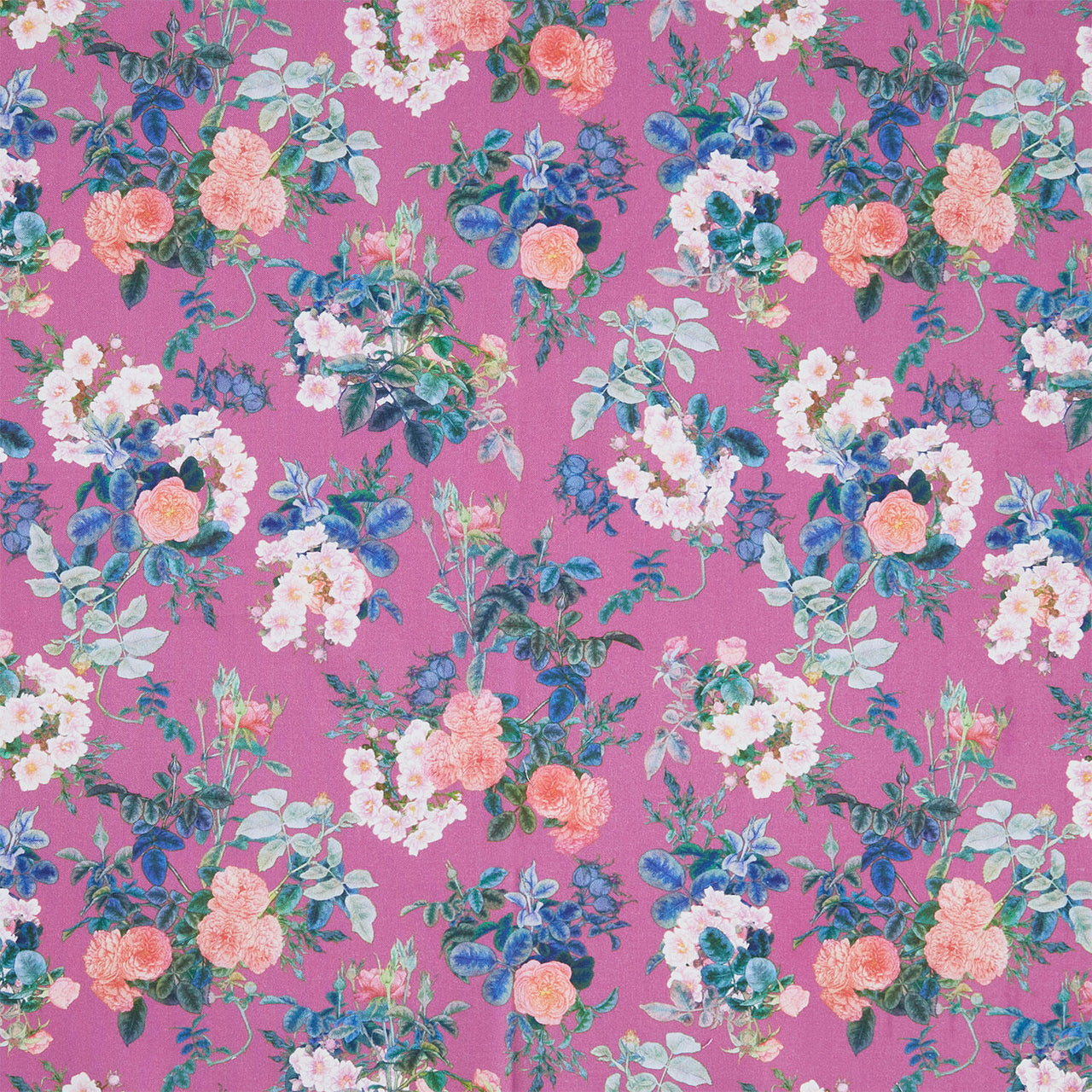 Rosa - Rose Blossoms Purple Yardage