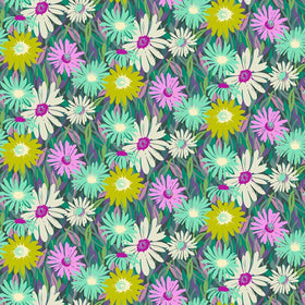 Daisy Crush - Unchained Midnight Yardage
