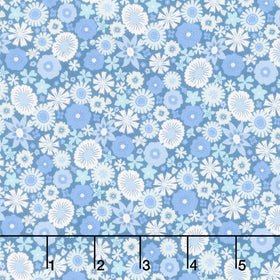 Floral Romance - Briar Blue Yardage