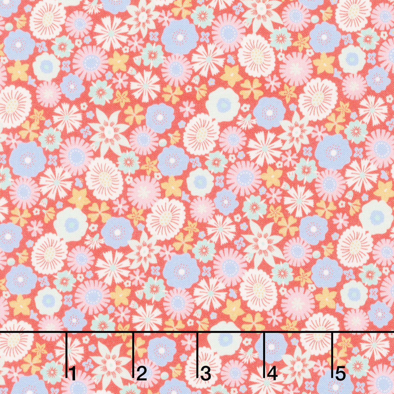 Floral Romance - Briar Orange Yardage