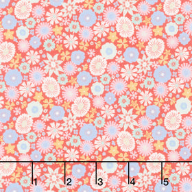 Floral Romance - Briar Orange Yardage