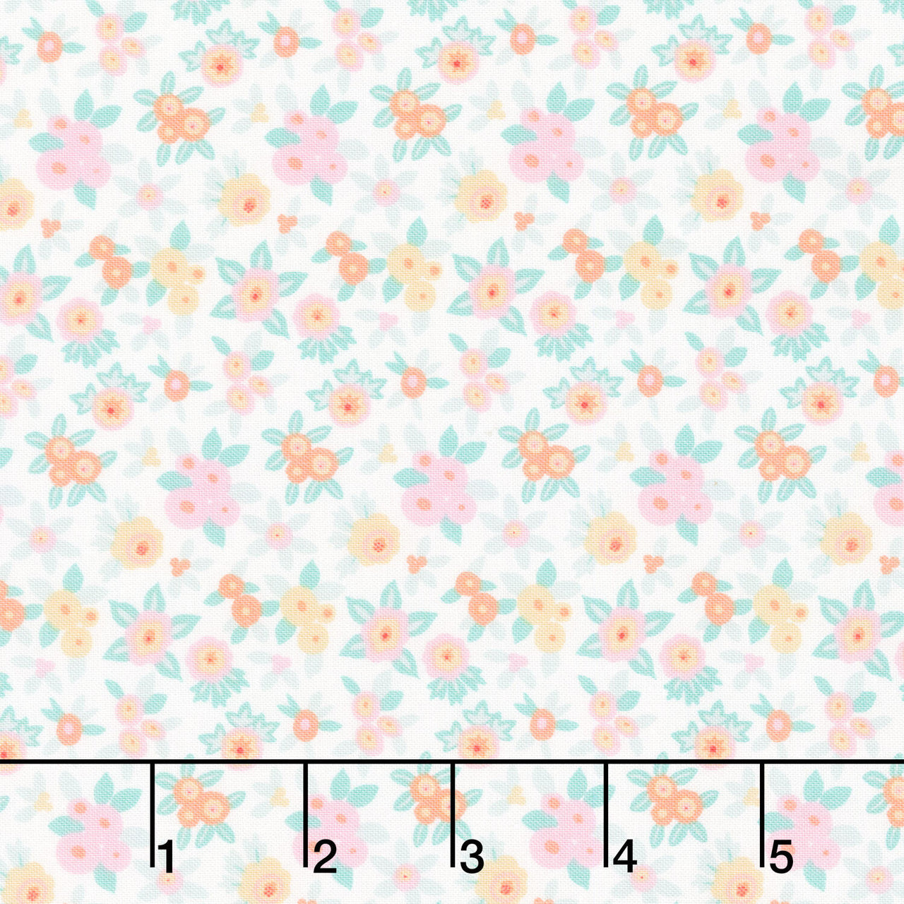 Floral Romance - Japonica White Yardage