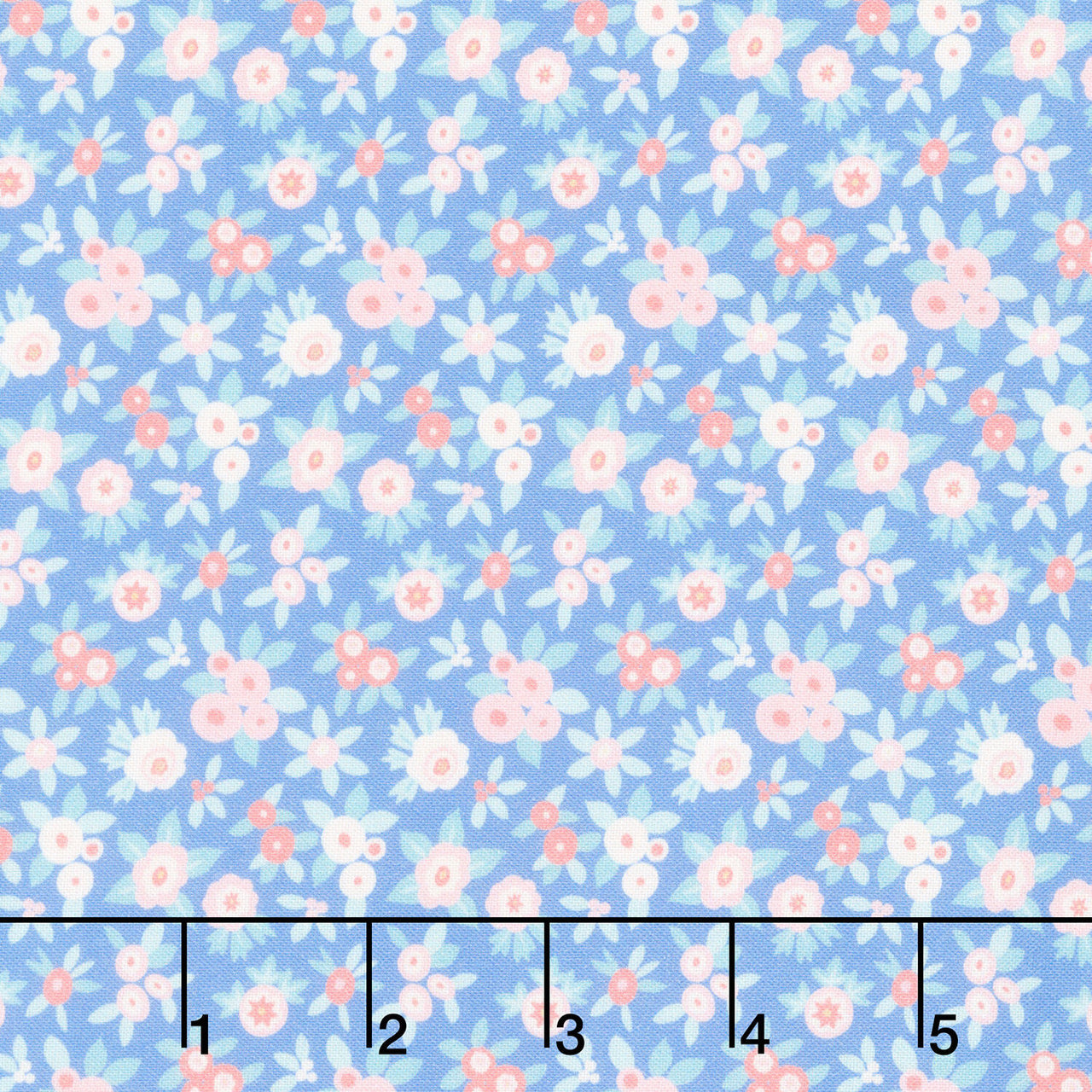 Floral Romance - Japonica Blue Yardage