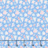 Floral Romance - Japonica Blue Yardage