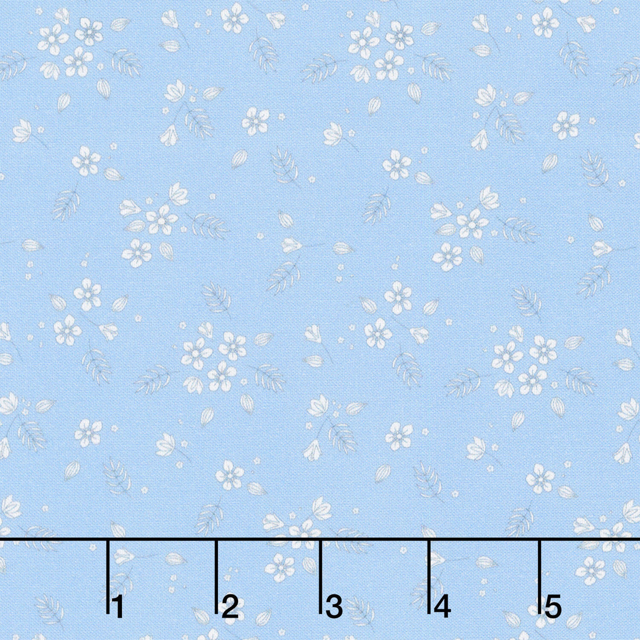 Floral Romance - Blossoms Blue Yardage