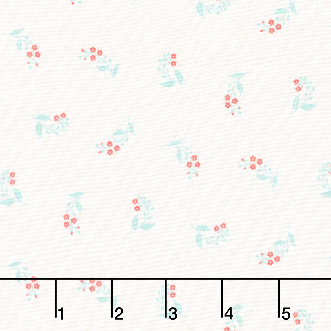 Floral Romance - Speedwell White Yardage