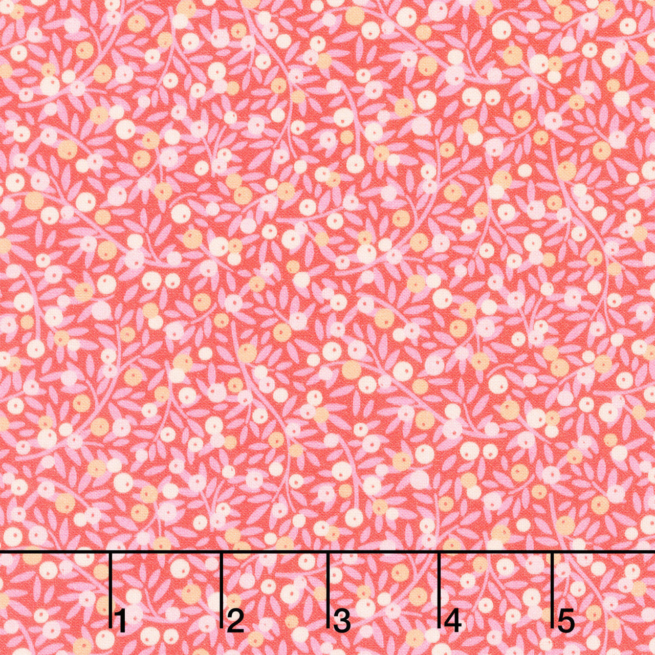 Floral Romance - Berries Orange Yardage