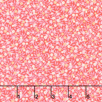 Floral Romance - Berries Orange Yardage