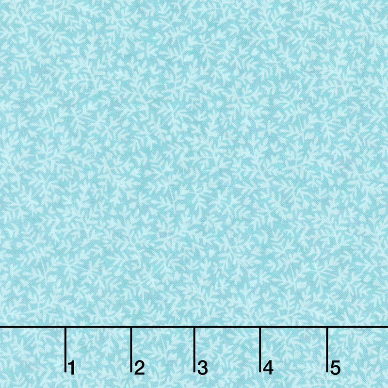 Floral Romance - Fronds Teal Yardage