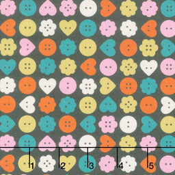 Bits and Bobs - Buttons Black Yardage