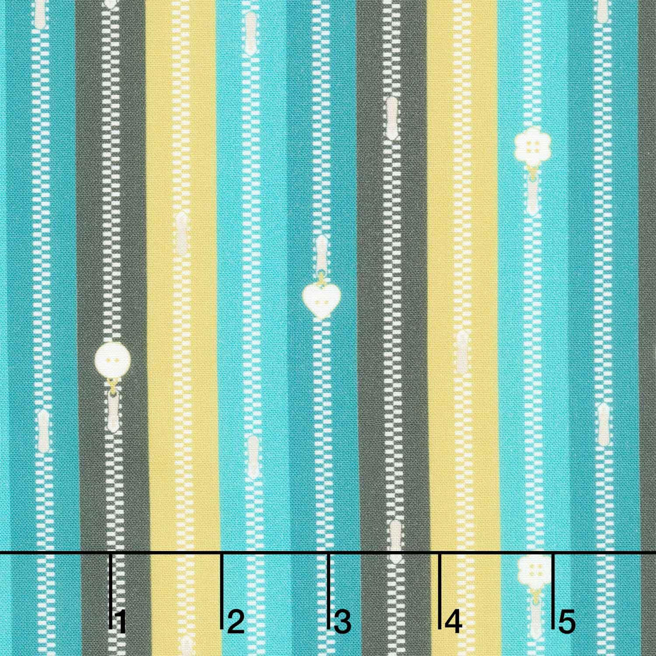 Bits and Bobs - Zippers Teal Yardage