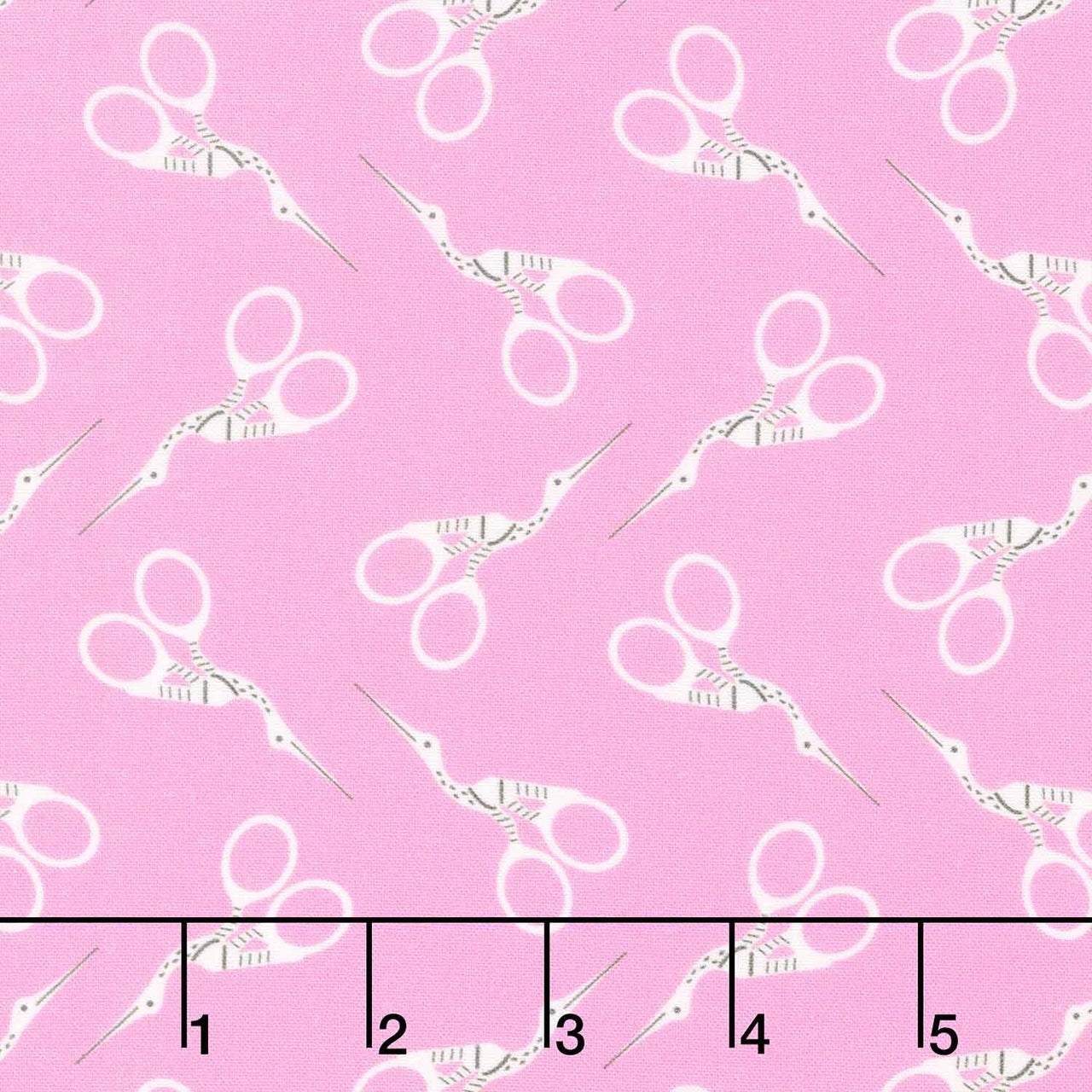 Bits and Bobs - Scissors Pink Yardage