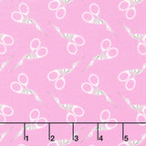 Bits and Bobs - Scissors Pink Yardage