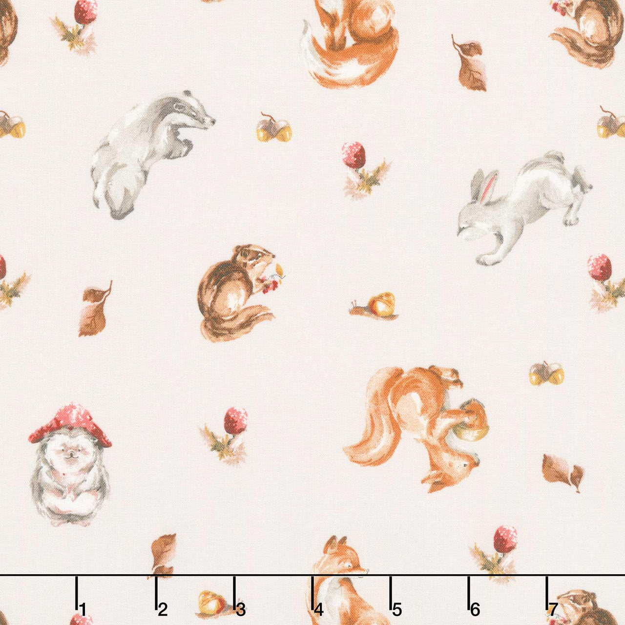 Story Book - Animals Cream Yardage