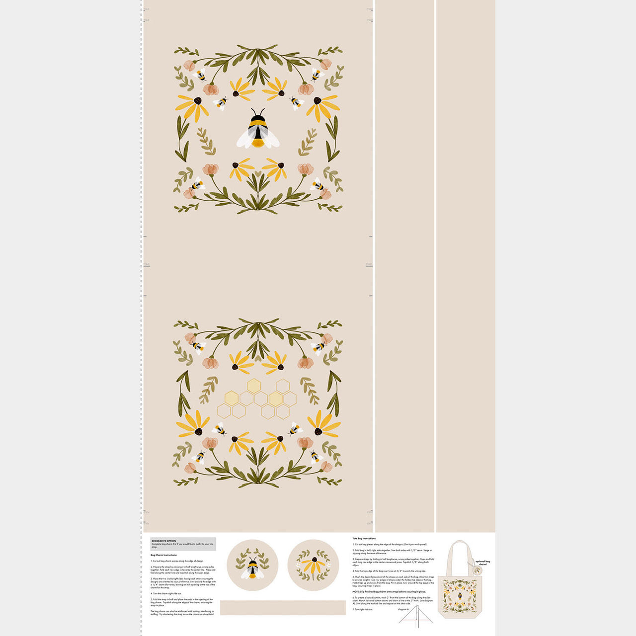 Humblebee - Bumblebee Tote Bag Cream Panel