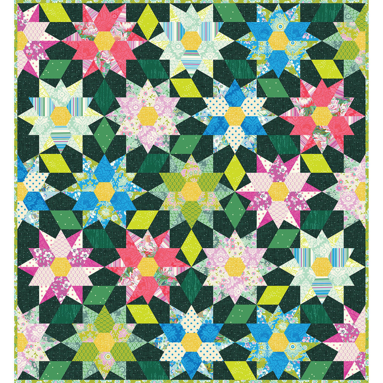 Dancing Dahlias Quilt Kit
