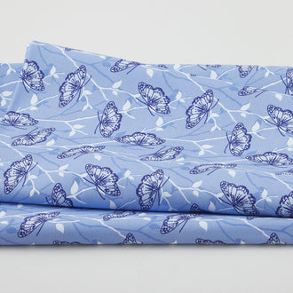 Butterfly Blues Favorites - Open Butterflies Blue 2 Yard Cut
