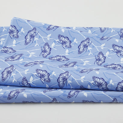 Butterfly Blues Favorites - Open Butterflies Blue 2 Yard Cut
