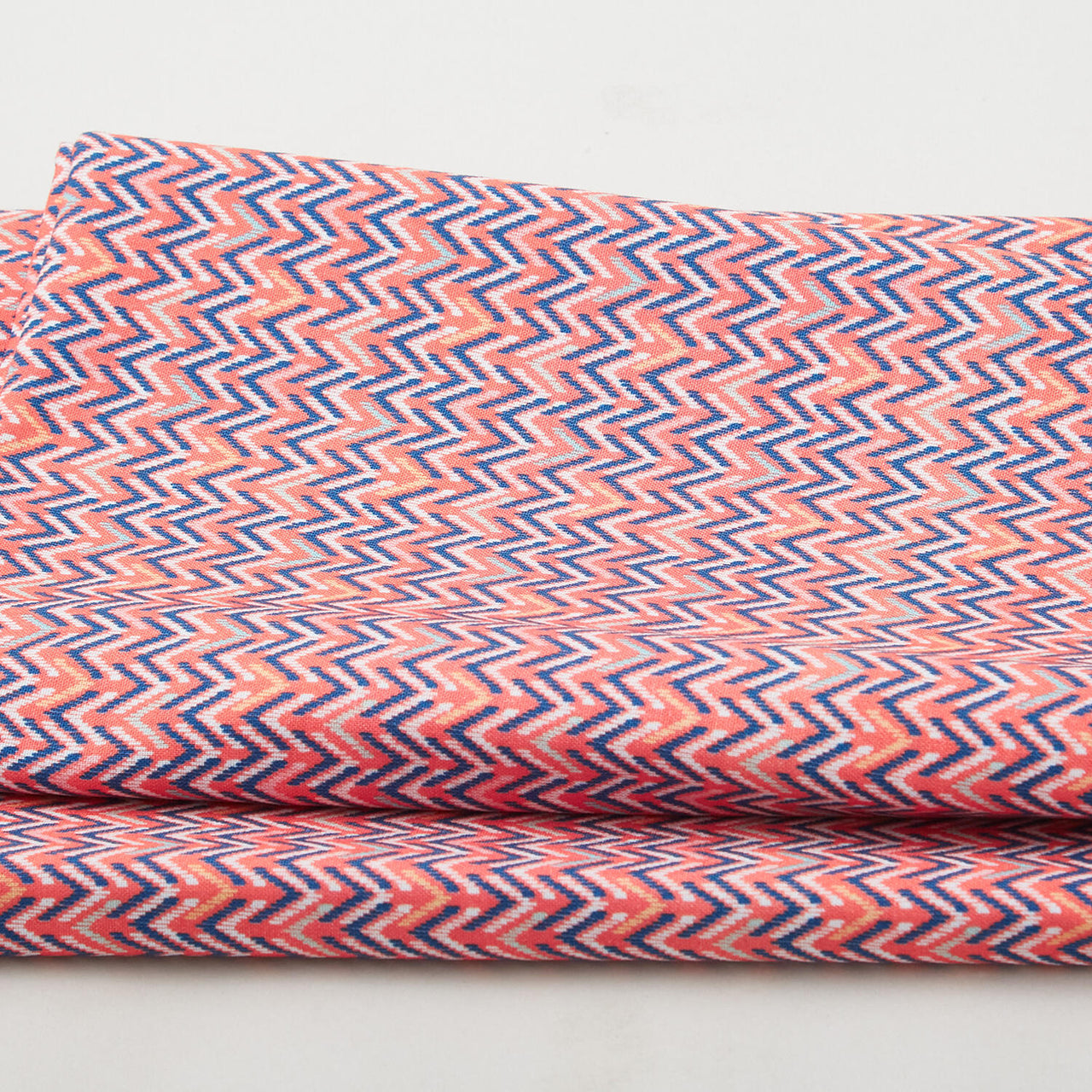 Whispering Garden Favorites - Chevron Coral 2 Yard Cut