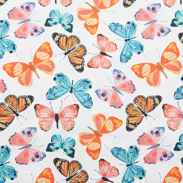 Whispering Garden Favorites - Multi Butterflies White 2 Yard Cut