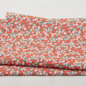 Cottage Charm Favorites - Packed Floral Coral 2 Yard Cut