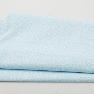 Cottage Charm Favorites - Simple Flowers Light Blue 2 Yard Cut