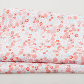 Cottage Charm Favorites - Outline Floral Coral 2 Yard Cut