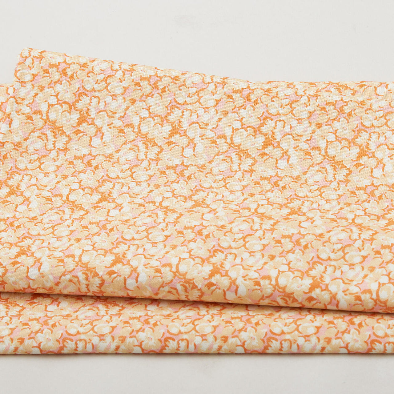 Cottage Charm Favorites - Packed Blooms Orange 2 Yard Cut
