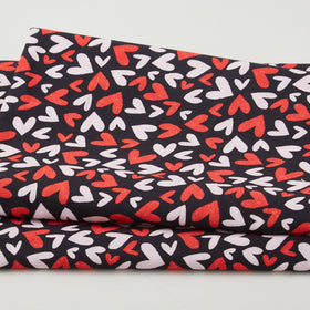 Garden of Love Favorites - Tossed Heart Black 2 Yard Cut