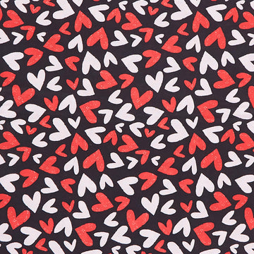 Garden of Love Favorites - Tossed Heart Black 2 Yard Cut