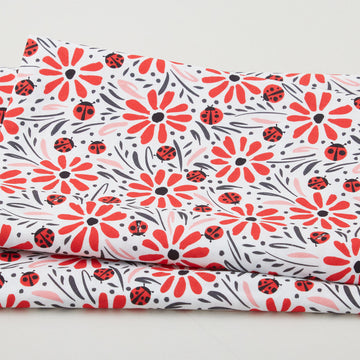 Garden of Love Favorites - Sketchy Floral White 2 Yard Cut