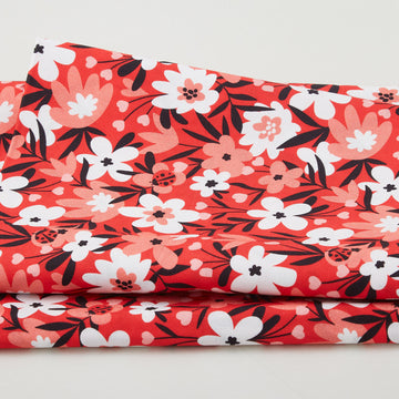 Garden of Love Favorites - Blooms Red 2 Yard Cut