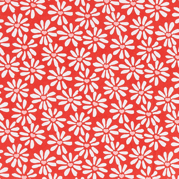 Garden of Love Favorites - Heart Flowers Red 2 Yard Cut